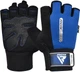 Перчатки для фитнеса RDX W1 HALF BLUE-S Синие (WGA-W1HU-S) - изображение 1