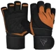 Перчатки для фитнеса RDX MICRO TAN/BLACK PLUS-L Черные (WGM-L4TN-L+) - изображение 1