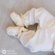 Одежда для крещения мальчика с бежевой вышивкой Мамине Сонечко 62 размер Батяр лен айвори (арт.11311-3) - изображение 3