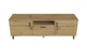 Тумба Лэстер на конусных ножках Ferrum-decor 48x139x38 Черный металл ДСП Дуб Артизан 16 мм (LEST107) - изображение 1