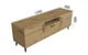 Тумба Лэстер на конусных ножках Ferrum-decor 48x139x38 Черный металл ДСП Дуб Артизан 16 мм (LEST107) - изображение 2
