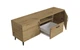 Тумба Лэстер на конусных ножках Ferrum-decor 48x139x38 Черный металл ДСП Дуб Артизан 16 мм (LEST107) - изображение 3