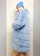 Шуба з штучного хутра утеплена на гачках блакитна Trendy.ing L-XL 40-111 - изображение 7