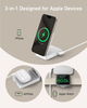 Зарядний пристрій Anker MagGo Wireless Charging Station 3-in-1 15W для iPhone (2000154) - зображення 6