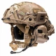 Балістичний шолом каска FAST Helmet NIJ IIIA Койот Тактичні навушники M32 + Ліхтарик - зображення 1
