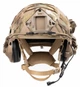 Балістичний шолом каска FAST Helmet NIJ IIIA Койот Тактичні навушники M32 + Ліхтарик - зображення 3