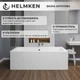 Ванна акриловая Helmken Alvaro 155x70 см (42T817D874) комплект 3 в 1: прямоугольная ванна, ножки и Белая фронтальная панель - изображение 11