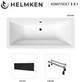 Ванна акриловая Helmken Alvaro 165x75 см (469T69K614) комплект 3 в 1: прямоугольная ванна, ножки и Черная фронтальная панель - изображение 12