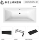 Ванна акриловая Helmken Alvaro 175x80 см (3T0322V197) комплект 4 в 1: прямоугольная ванна, ножки, Черный подголовник и Черная фронтальная панель - изображение 11
