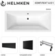 Ванна акриловая Helmken Alvaro 180x80 см (85429827BV) комплект 4 в 1: прямоугольная ванна, ножки, Черная фронтальная и боковая панель - изображение 10