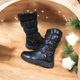 Зимние сапоги Lilin Shoes дутые для девочки темно-синие 36 - изображение 4