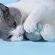 Интерактивная игрушка для котов 4,3см PetGravity, от USB, Голубой / Смарт мячик с подсветкой для домашних животных - изображение 5