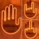 Підсвітка автомобільна LED-долоня на заднє скло + пульт, Hand Light / Світлодіодна рука з жестами на авто - зображення 7