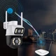 Уличная WiFi камера видеонаблюдения 4Мп, с 2 объективами / Поворотная вайфай камера наружного наблюдения - изображение 5