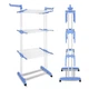 Складна сушарка для білизни до 50 кг (172х73х64см) Garment Rack With Wheels - зображення 3