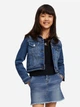 Подростковая джинсовая курточка для девочки Calvin Klein 931504455 140 см Синяя (1159825120) - изображение 1