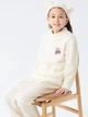 Детская теплая пижама + повязка для девочки Uniqlo 317069696 110 см Белая (1159824428) - изображение 3