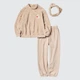Детская теплая пижама + повязка для девочки Uniqlo 501701456 110 см Бежевая (1159825542) - изображение 4