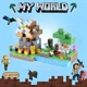 Магнитный конструктор Minecraft "Мельница с речкой", Конструктор Майнкрафт для детей, 267 деталей - изображение 1