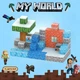 Магнитный конструктор Minecraft "Холодная зима", Конструктор Майнкрафт для детей, 75 деталей - изображение 1