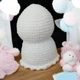 Мягкая плюшевая игрушка handmade Привидение 20 см белое амигуруми вязаное крючком - изображение 3