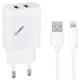 Сетевое зарядное устройство Gelius Pro Vogue GP-HC011 2USB 2.4A + кабель Lightning White - изображение 1