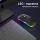 Беспроводная бесшумная аккумуляторная мышка с RGB подсветкой 1600DP Bluetooth 5.2 + 2.4 GHz тихая для ноутбуков пк планшетов плоская Slim - изображение 5