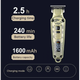 Беспроводная машинка для стрижки VGR V-901 Бронза с LED-дисплеем (4 насадки) (52775) - изображение 5