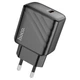 Мережевий зарядний пристрій HOCO CS22A Value single port charger Type-C cable 30W Black - зображення 7