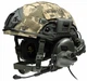 Балістичний шолом каска FAST Helmet NIJ IIIA оливковий+Тактичні навушники M32+кавер піксель з ліхтариком Розмір L - зображення 1