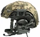 Балістичний шолом каска FAST Helmet NIJ IIIA оливковий+Тактичні навушники M32+кавер піксель з ліхтариком Розмір L - зображення 2