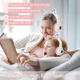 Детские беспроводные блютуз наушники с кошачьими ушками и подсветкой. Белые наушники Кошачьи ушки для ребенка - изображение 10