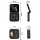 Раскладной мобильный мини телефон - жабка на 2 SIM карты и картой памяти SERVO i17 Mini кнопочный сотовый мобильник с 1,77-дюймовым HD-экраном, 11.8х6.3х1.2 см, черный (99594756) - изображение 8