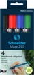 Набор маркеров для досок и флипчартов 4 шт Schneider 290 1-3 мм Цветные (S129094) - изображение 1