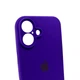 Защитный чехол-накладка Silicone Full Case AA Camera Protect для Apple iPhone 16 Dark Purple (FullAAi16-22) - изображение 5