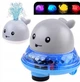 Детская игрушка фонтан в ванную для купания детей Кит Whale Fountain Happy Bath Game с подсветкой на подставке - изображение 1