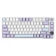 Клавиатура механическая безпроводная Ajazz Ak820 PRO с RGB-подсветкой и поддержкой HOT-SWAP White-Purple + Гравировка ENG\UA\RU - изображение 1