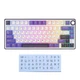 Клавиатура механическая проводная RK ROYAL KLUDGE R75 с RGB-подсветкой и поддержкой HOT-SWAP Purple ENG + наклейки UA\RU - изображение 1