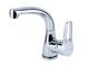 Смеситель для раковины Aquatica HL-1A230C HL Ø35 гусак изогнутый на гайке с керамическим картриджем однорычажный хром (33-102-9734000) - изображение 1