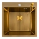 Кухонна мийка 50*50 PVD Gold Valeso Handmade (сифон круглий, 3,0/0,8) - зображення 1