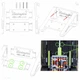 Настінне 3D Кріплення для Фірмового конструктора Technic (42115) Lamborghini Sian FKP 37 (Ламборгіні Сіан) Формула 1 - Чорне - зображення 13