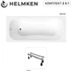 Ванна акриловая Helmken Edelva 160x70 см (8811FA8319) комплект 2 в 1: прямоугольная ванна, ножки - изображение 2