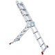 Лестница алюминиевая Intertool 4.71 м мультифункциональная трансформер 4 секции по 4 ступени 13.2 кг (000017533) - изображение 5
