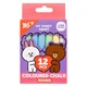 Мел цветной Yes Line Friends 12 шт круглый - изображение 1