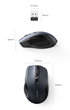 Беспроводная мышь Ugreen MU006 Bluetooth & 2.4G бесшумная 4000DPI 6 кнопок (90855) - изображение 10