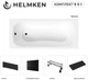 Ванна акриловая Helmken Edelva 160x70 см (5F40978R24) комплект 5 в 1: прямоугольная ванна, ножки, Черный подголовник, Черная фронтальная и боковая панель - изображение 2