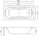 Ванна акриловая Helmken Edelva 160x70 см (5F40978R24) комплект 5 в 1: прямоугольная ванна, ножки, Черный подголовник, Черная фронтальная и боковая панель - изображение 19