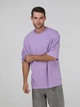Футболка хлопковая длинная мужская Ray Oversize U0104М L/XL Лиловая (RAY2000000027166) - изображение 1