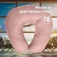 Подушка рогалик дорожня 32х32 см Travel IDEIA для подорожей, для шиї та голови, антиалергенна беж - зображення 5