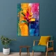 Картина на холсте KIL Art Разноцветный абстрактный цветок на ярком фоне 80x54 см (231VP_L) - изображение 2